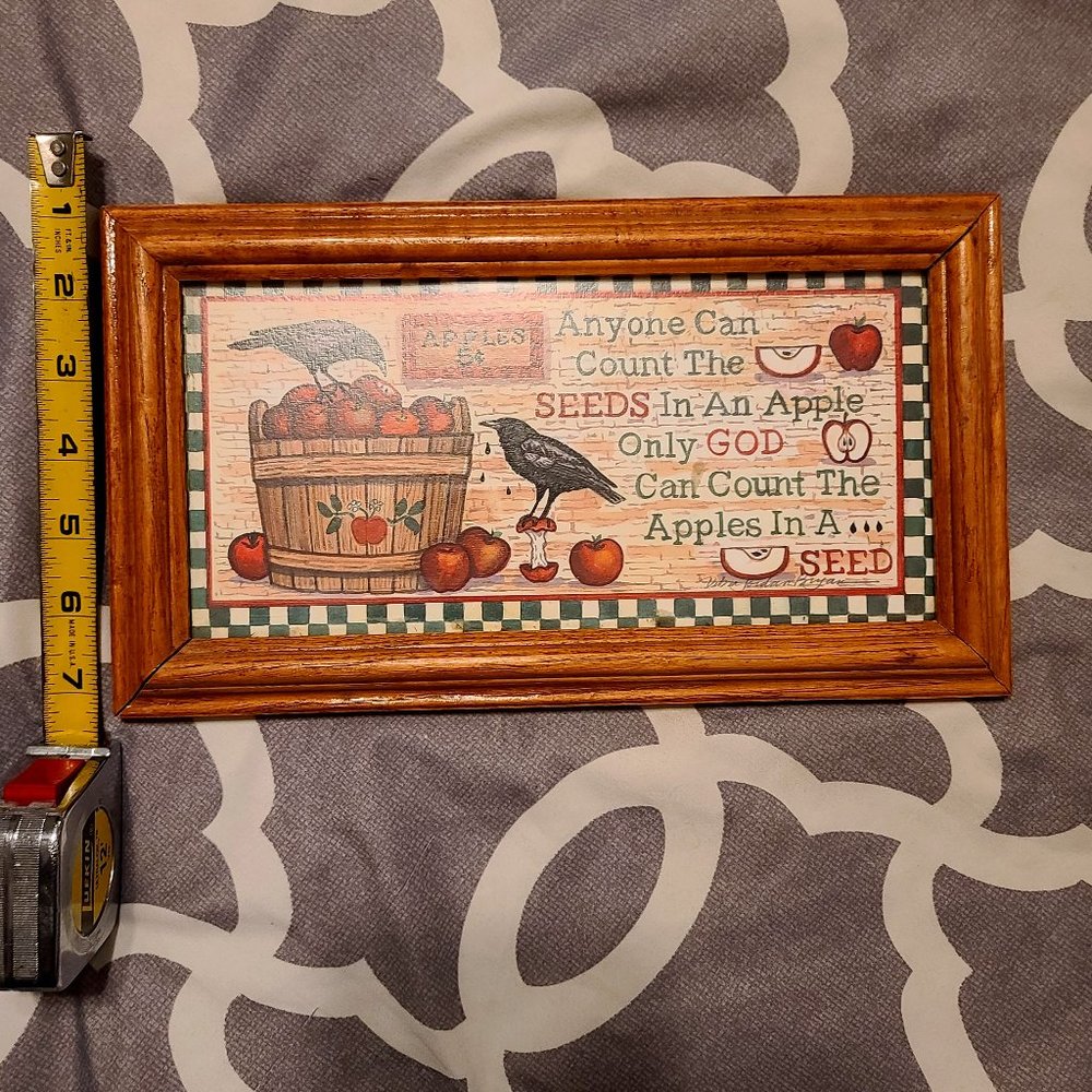 ** 4 for $12  ** Framed Apple Art